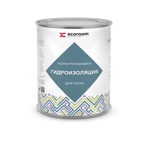 Гидроизоляция Ecoroom Hydroneed Floor, 1 кг, полиуретановая для пола, банка – ТСК Дипломат